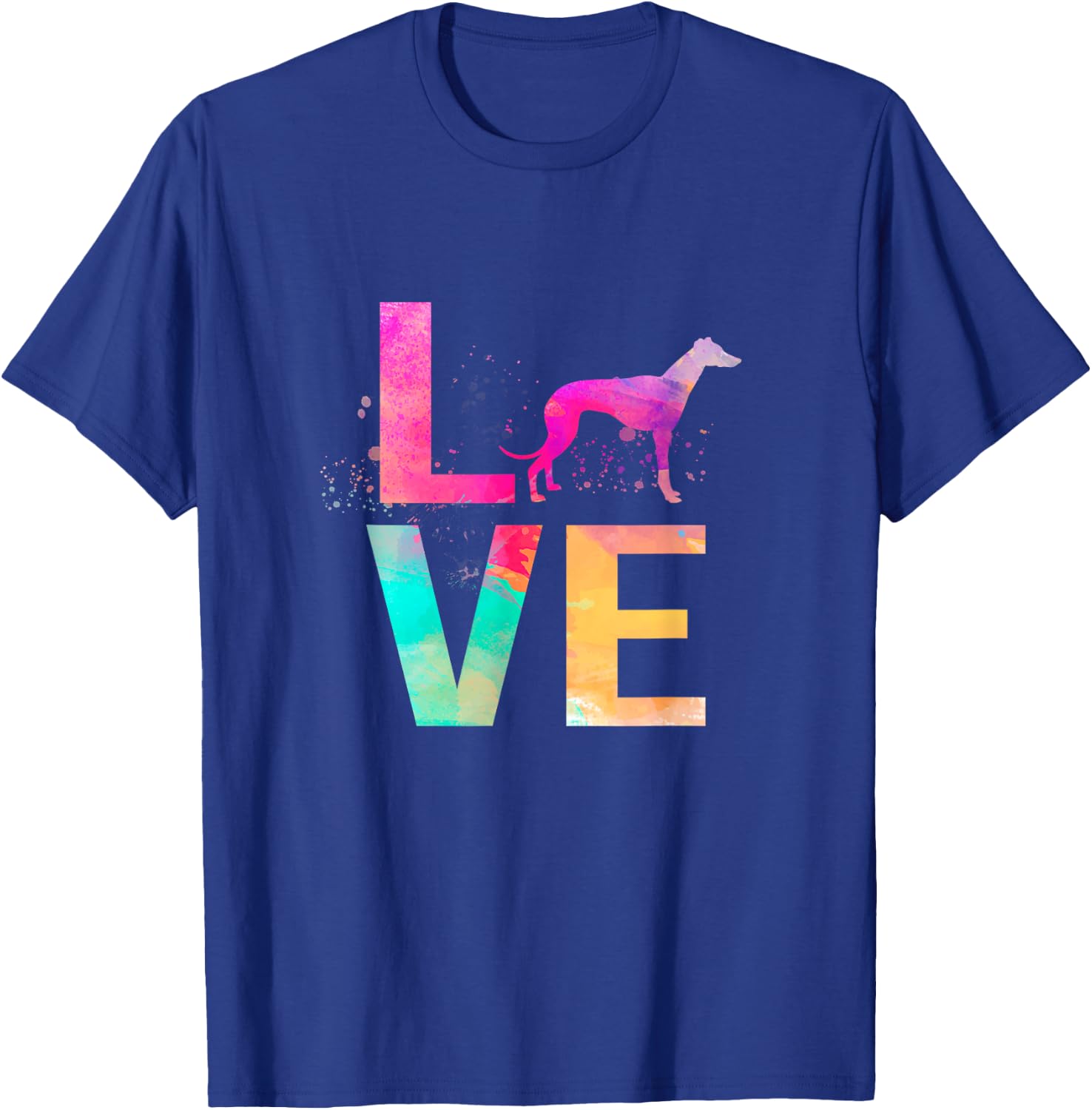 Colorful Whippet Dog Mom Gifts Whippet Men Women Girls Kids T-Shirt - T-Shirt | Royal