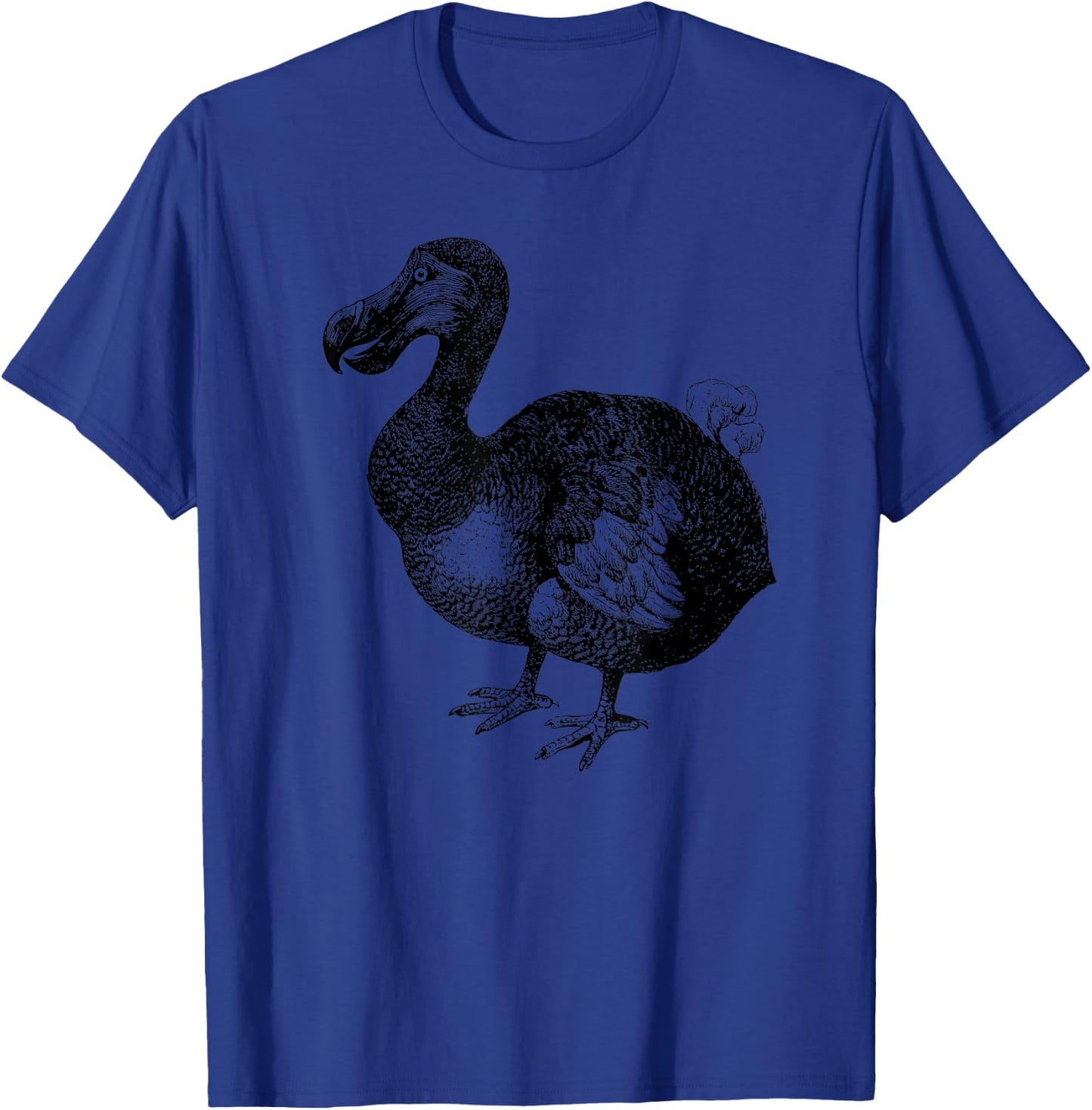 Dodo Bird Bird Ornithology Black Line Drawing Shirt T-Shirt - T-Shirt | Royal