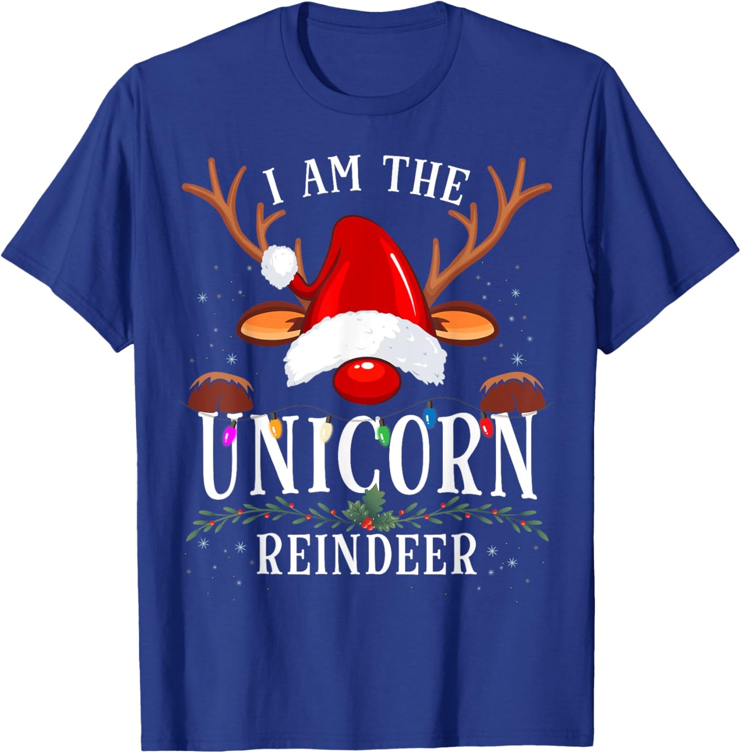 I Am The Unicorn Reindeer Christmas Family T-Shirt - T-Shirt | Royal