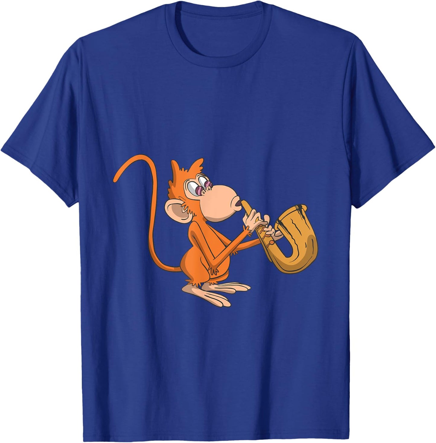 Monkey Plays The Saxophone T-Shirt - T-Shirt | Royal