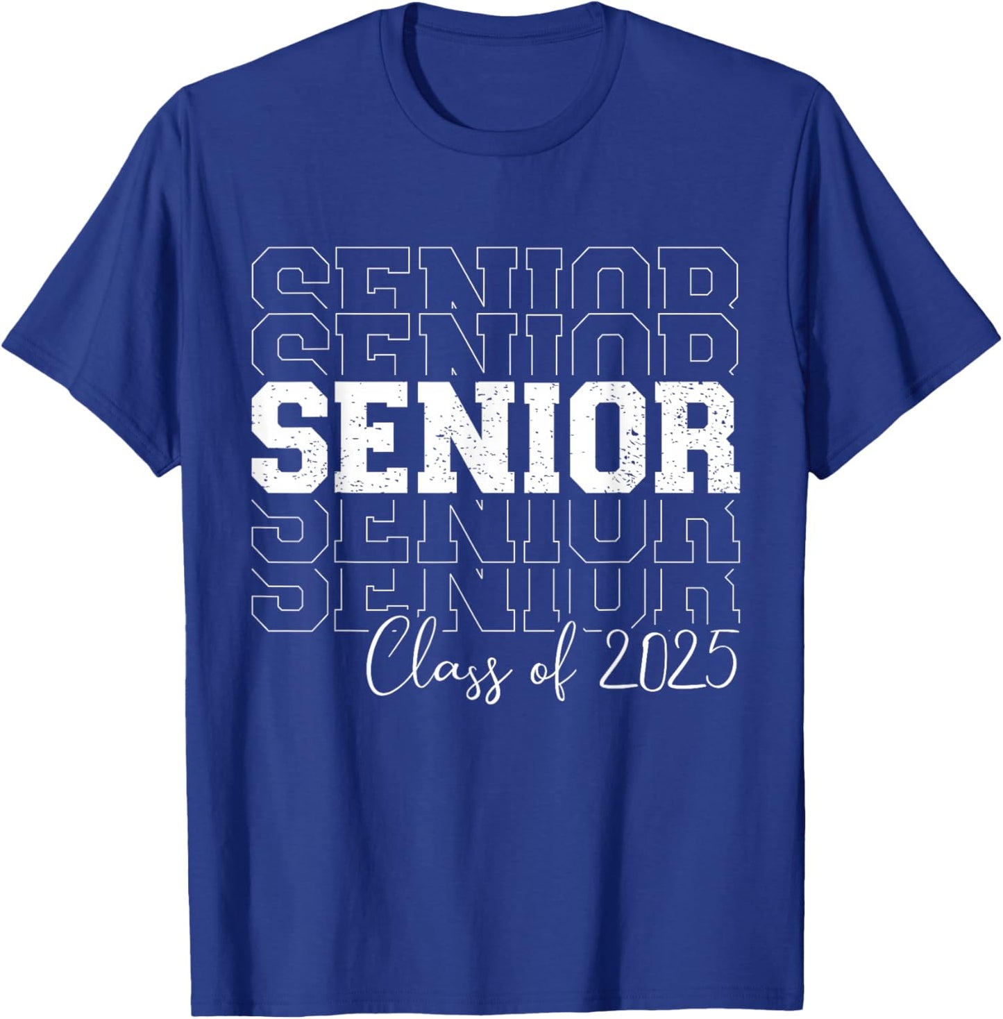 Senior 2025 graduate college university graduation class of T-Shirt - T-Shirt | Royal