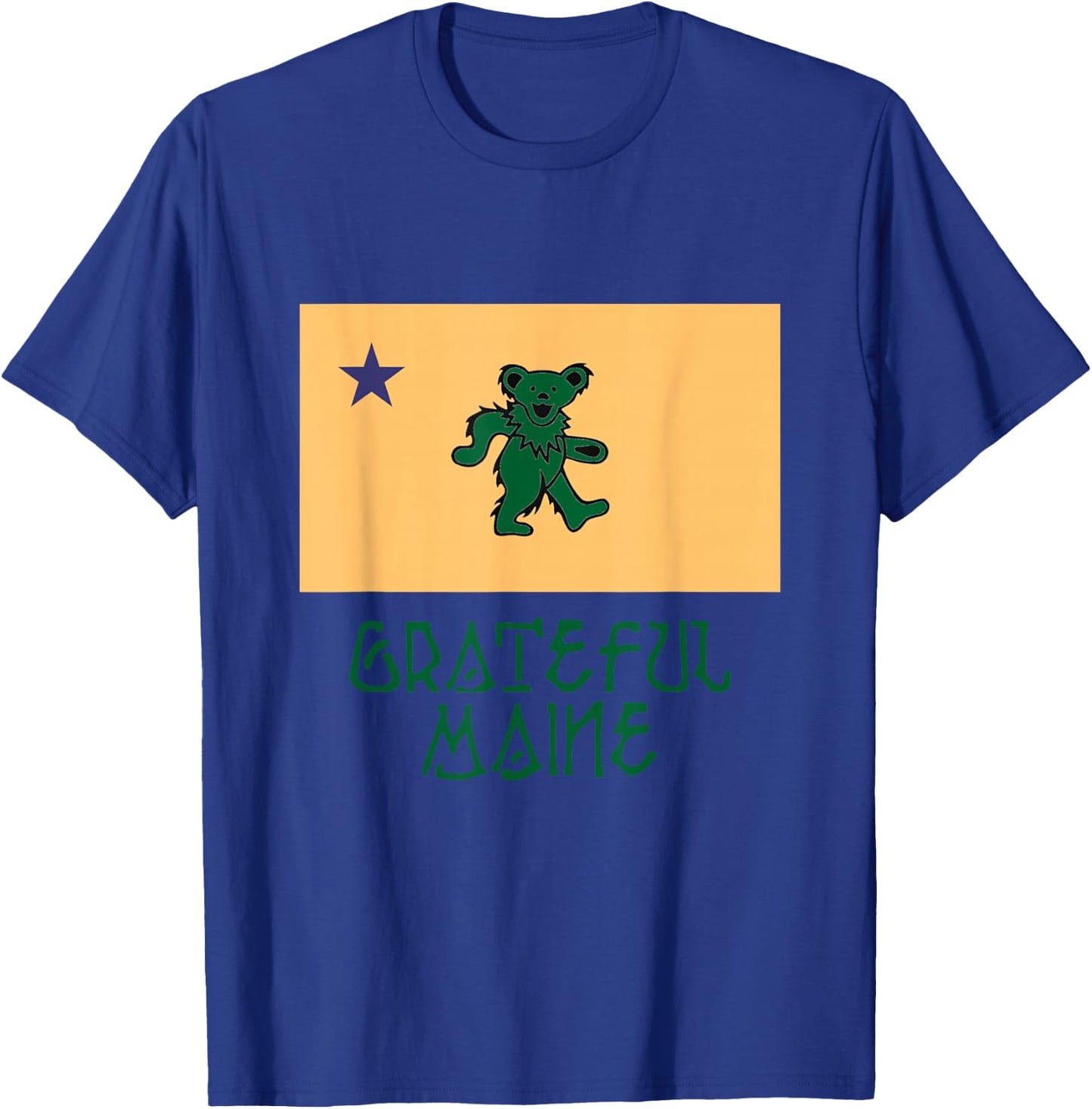 Grateful Maine 1901 Flag T-Shirt - T-Shirt | Royal