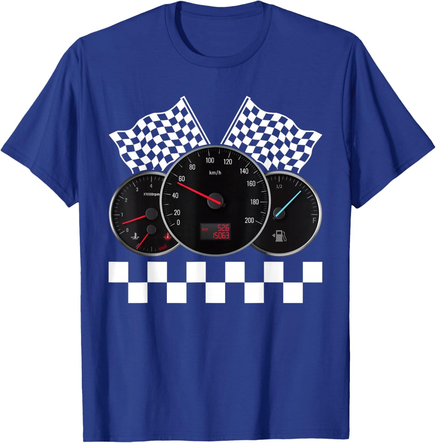 Checkered Flag Racing T-Shirt - T-Shirt | Royal