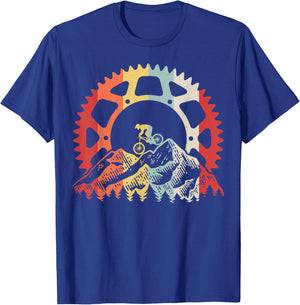 Mountain Biking Gear Retro Vintage MTB Bicycle Bike Rider T-Shirt - T-Shirt | Royal