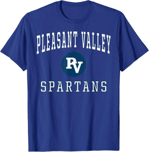 Pleasant Valley High School Spartans C1 T-Shirt - T-Shirt | Royal