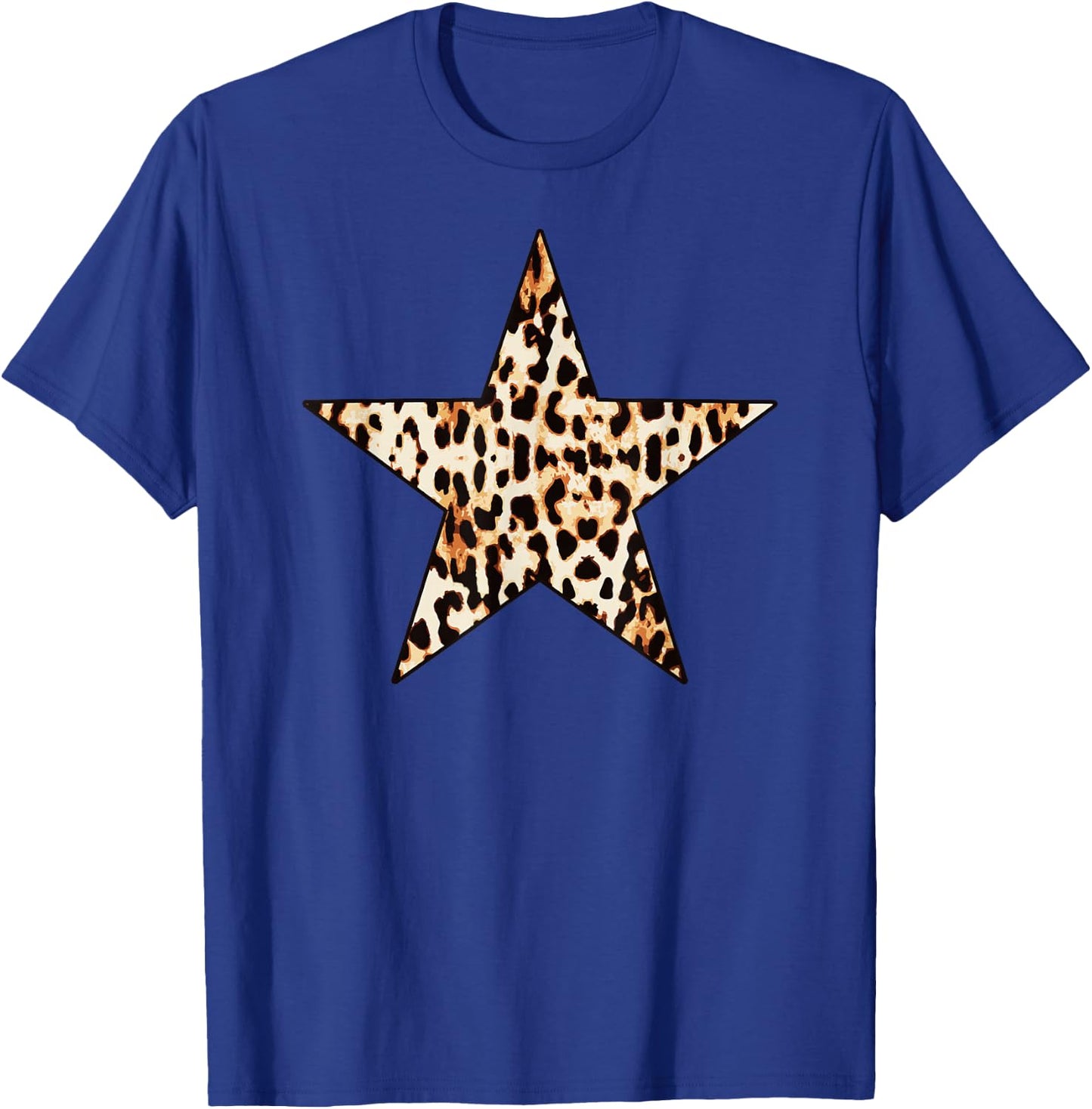 Cool Cheetah Leopard Animal Print Star T-Shirt - T-Shirt | Royal