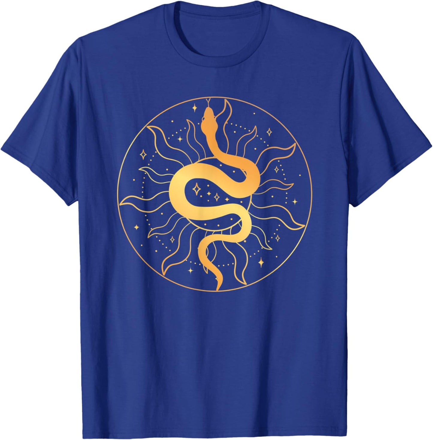 Sacred Geometry Art The Sun And Snake Occult Symbol T-Shirt - T-Shirt | Royal