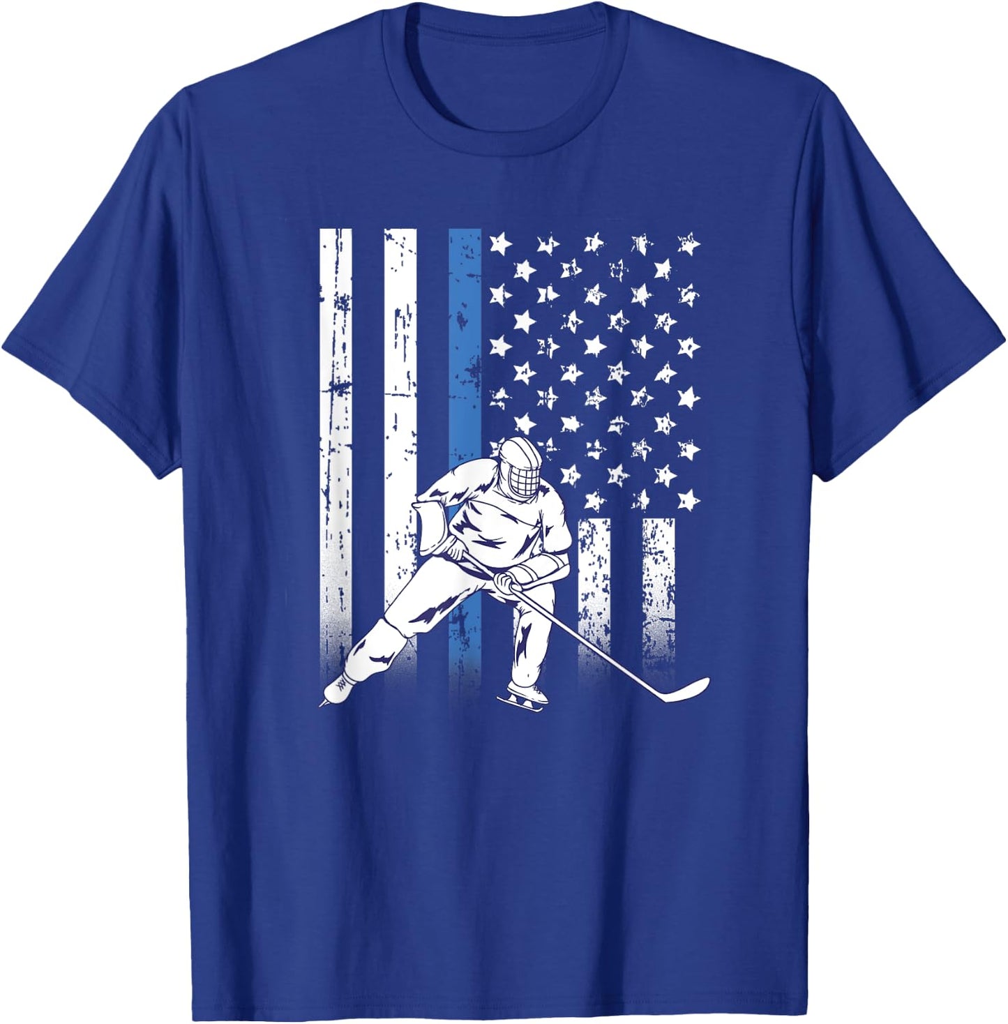 Thin Blue Line Hockey - Police Gifts T-Shirt - T-Shirt | Royal