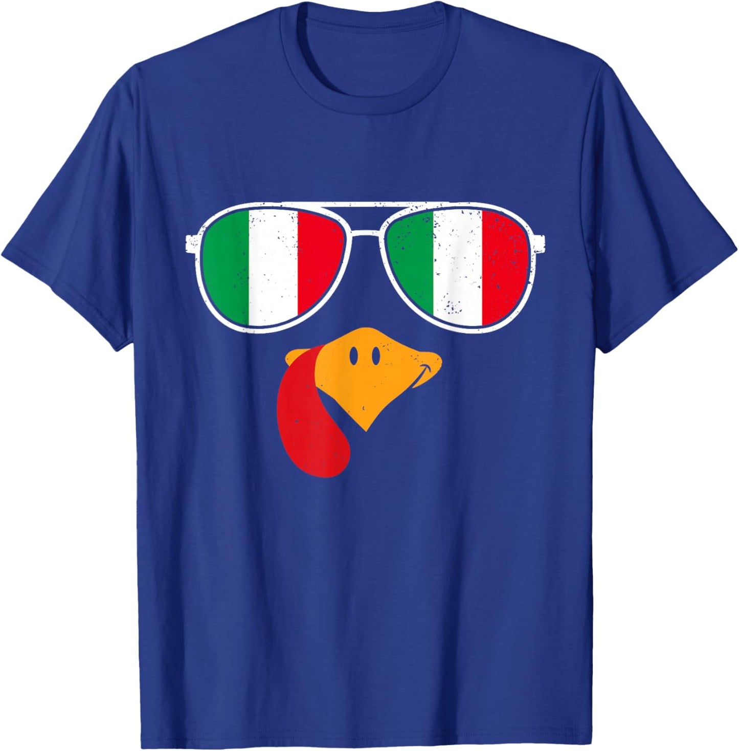 Italian Turkey Funny Thanksgiving Italian Flag Italian Kids T-Shirt - T-Shirt | Royal
