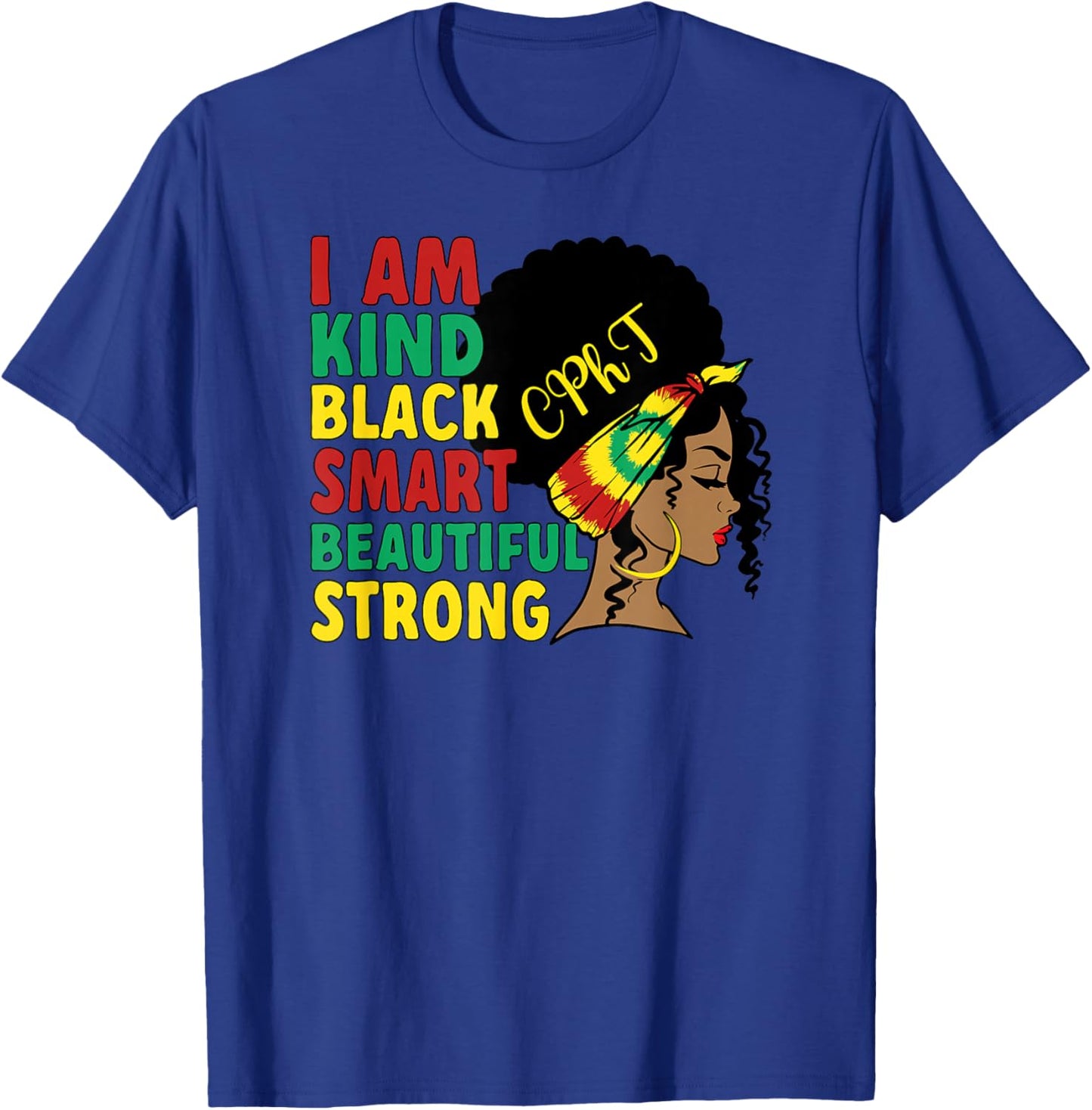 Black CPhT African American Certified Pharmacy Technician T-Shirt - T-Shirt | Royal