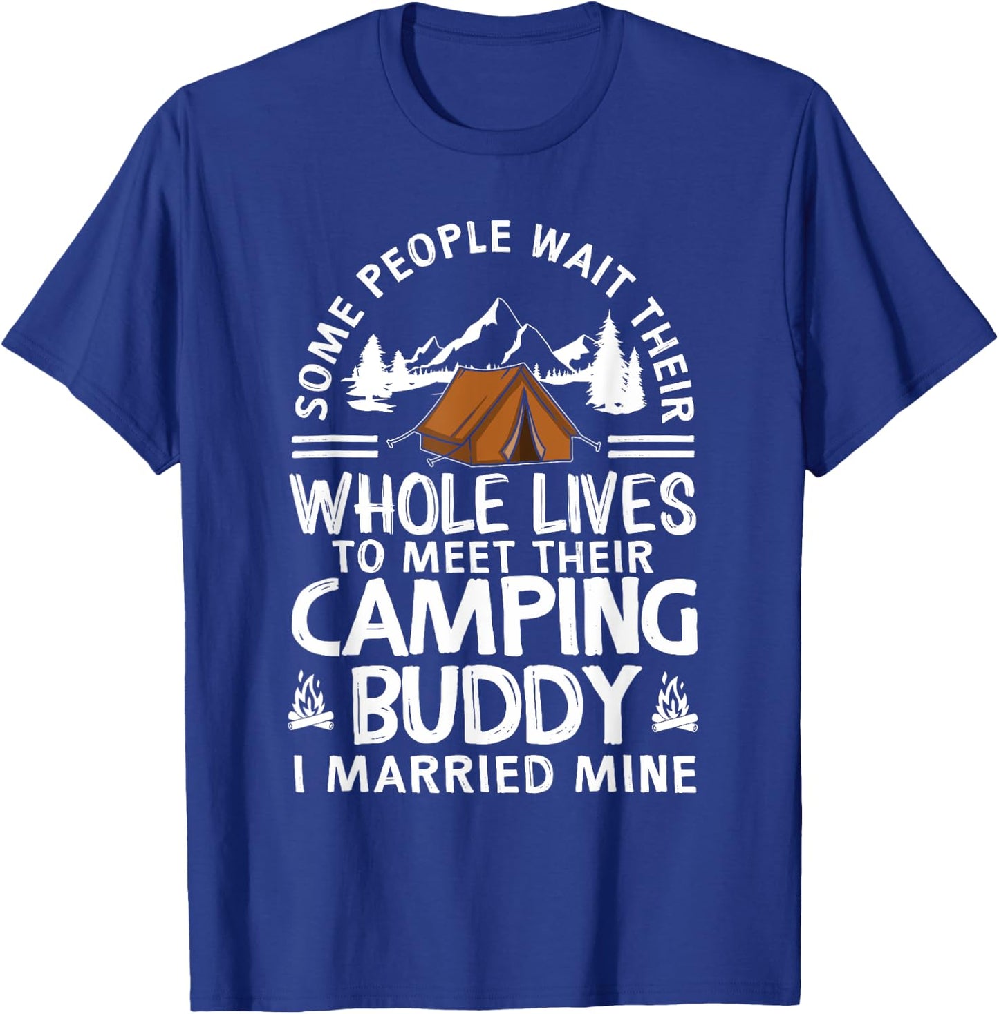 Cool Camping Buddies Gift Women Funny Husband & Wife Small T-Shirt - T-Shirt | Royal