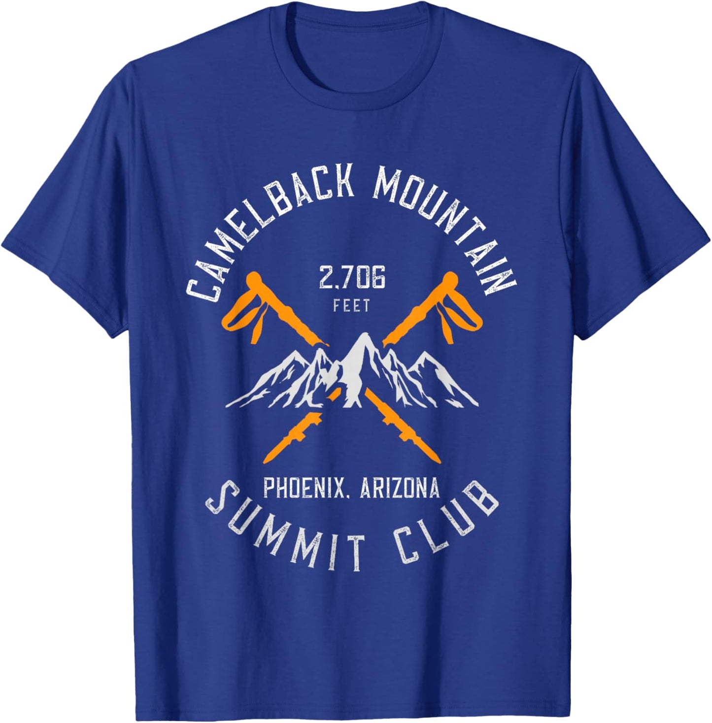 Camelback Mountain Hiking Phoenix Arizona T-Shirt - T-Shirt | Royal