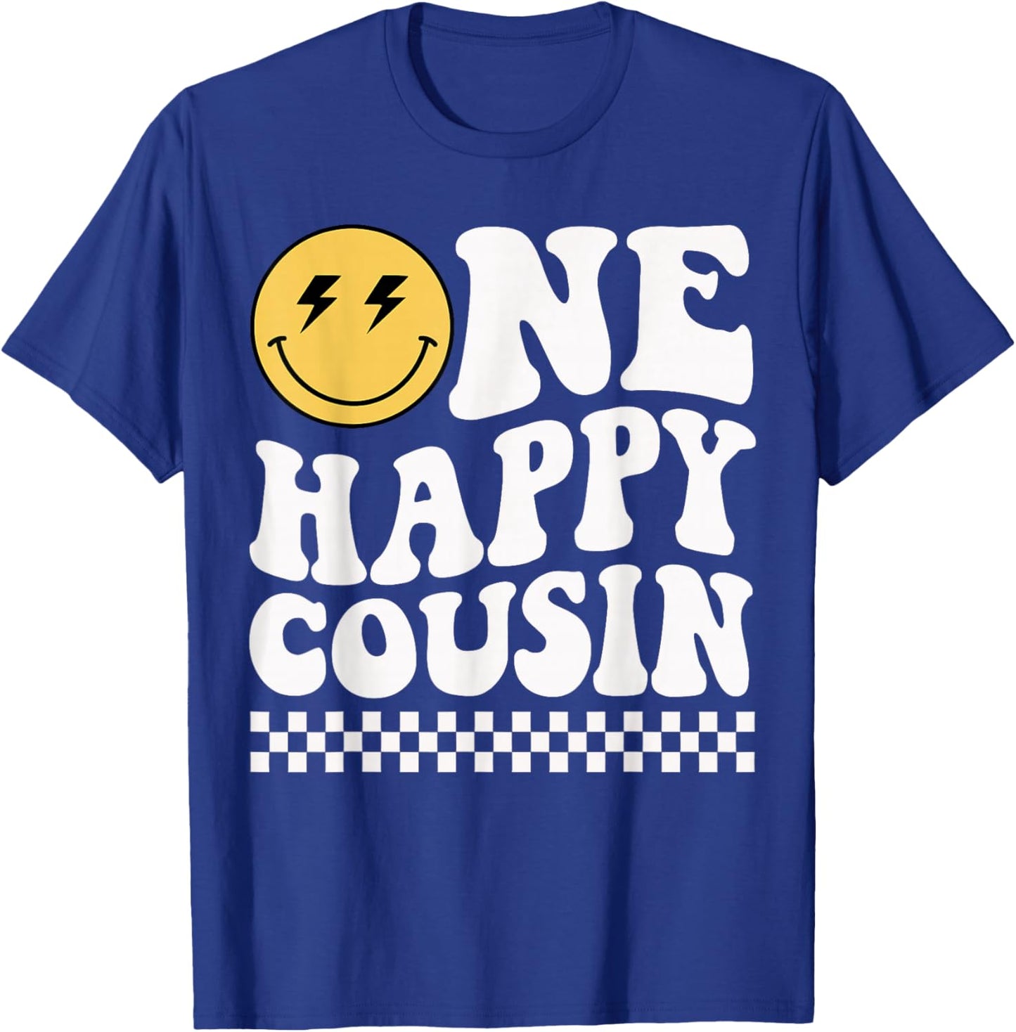 One Happy Dude Cousin 1st Birthday Family Matching T-Shirt - T-Shirt | Royal