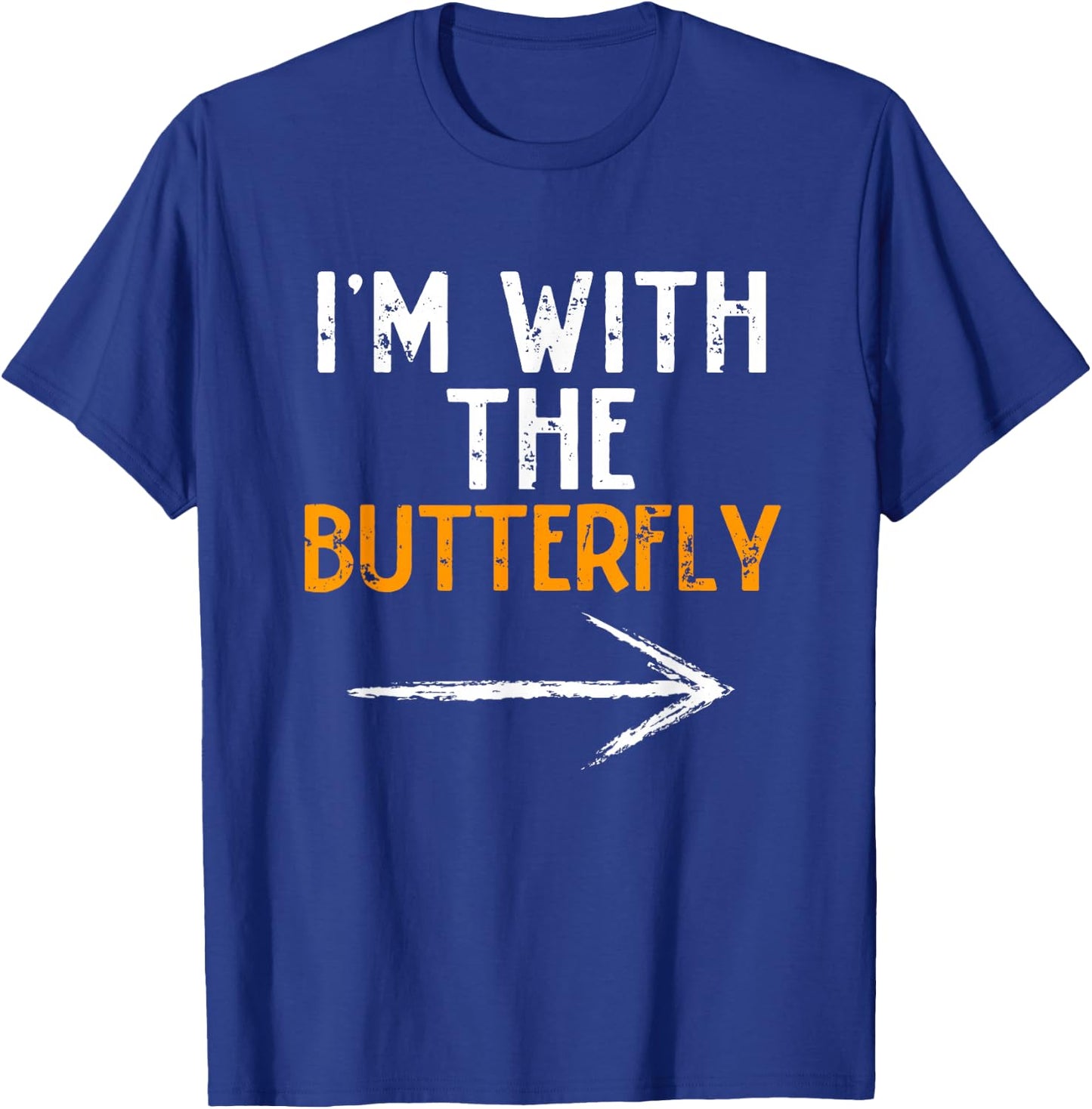 I’m With The Butterfly Halloween Matching Costume Butter-Fly T-Shirt - T-Shirt | Royal