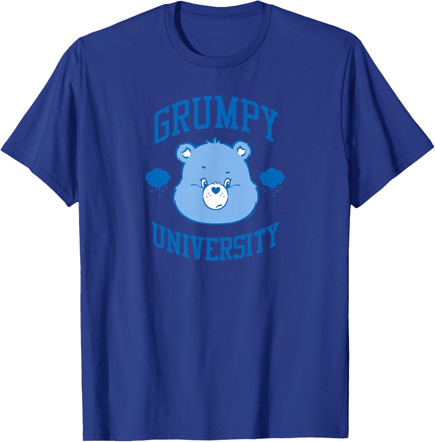 Care Bears Grumpy University Retro Cartoon T-Shirt - T-Shirt | Royal