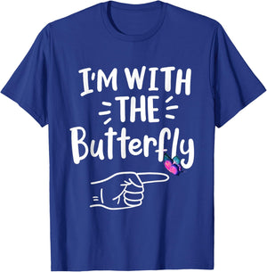I'm With Butterfly Party Matching Couples Halloween Costume T-Shirt - T-Shirt | Royal