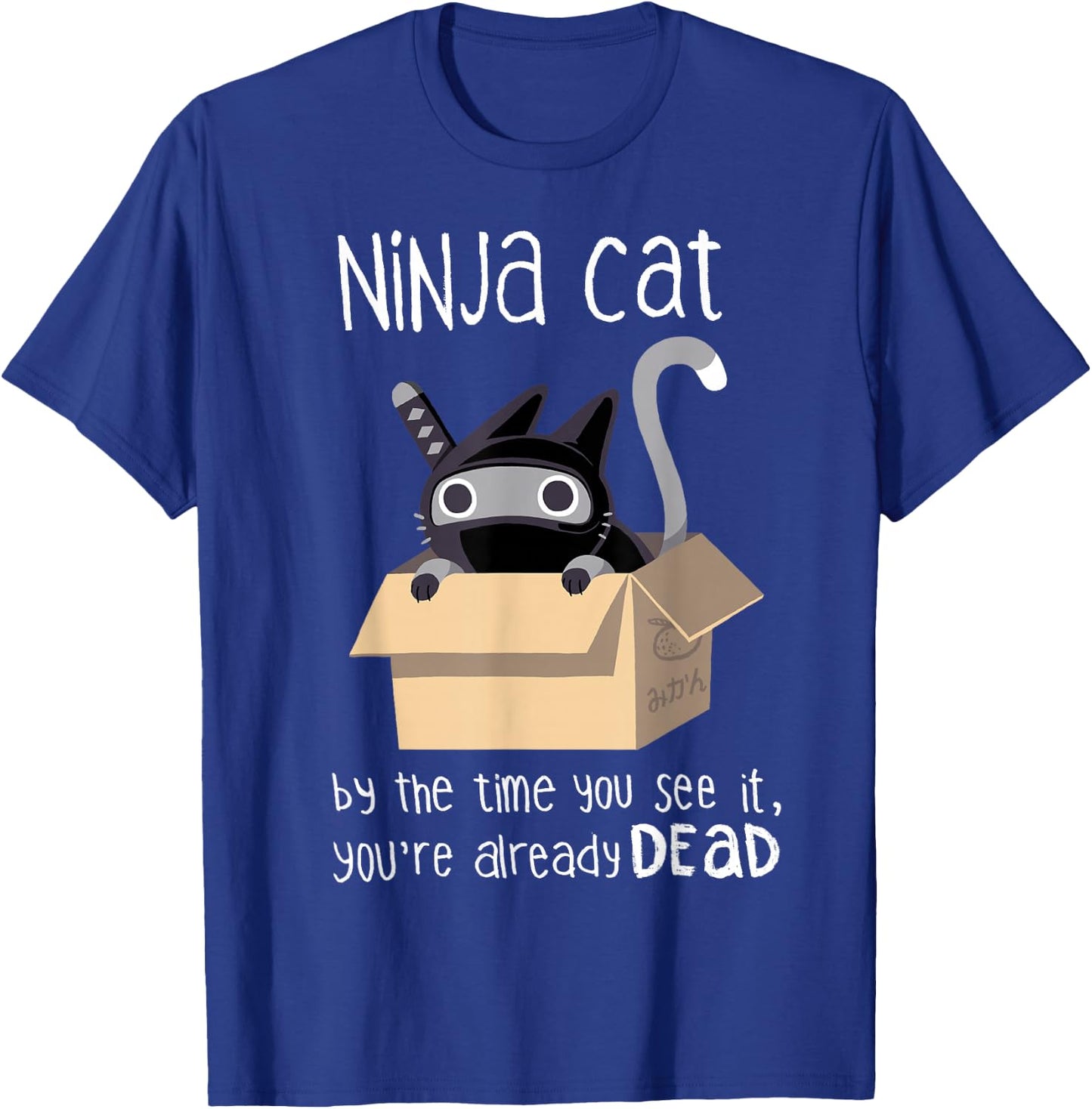 Cute Ninja Cat T-Shirt - T-Shirt | Royal
