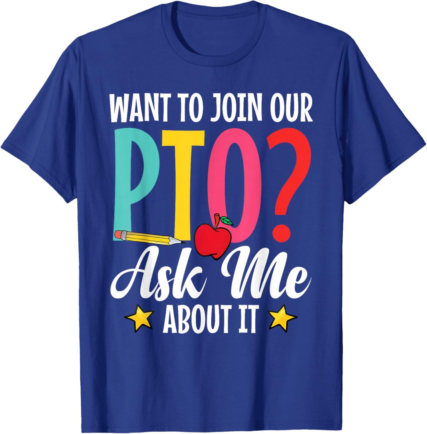 Parent Teacher Organization Parent School Volunteer PTO Crew T-Shirt - T-Shirt | Royal