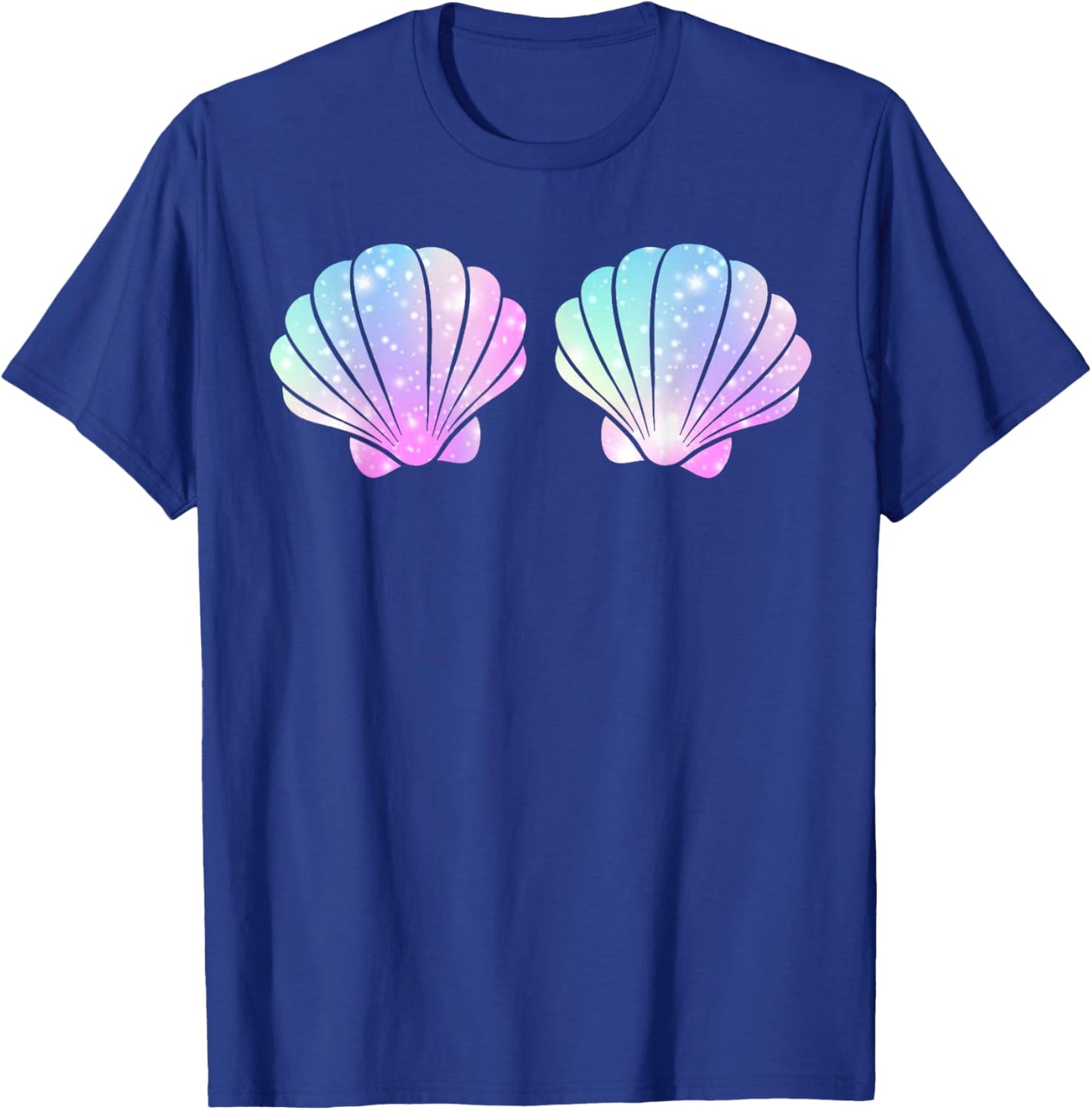 Cute Halloween Girl Costume, Mermaid Shell Bra Costume Women T-Shirt - T-Shirt | Royal