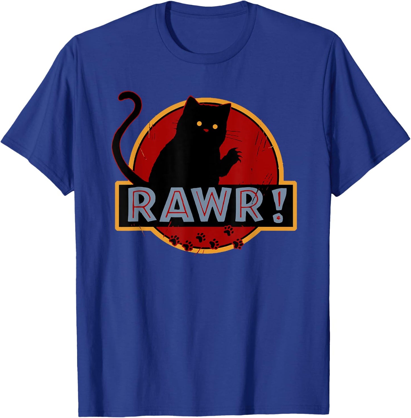 Awesome Cat Rawr Women Girls Kids T-Shirt - T-Shirt | Royal