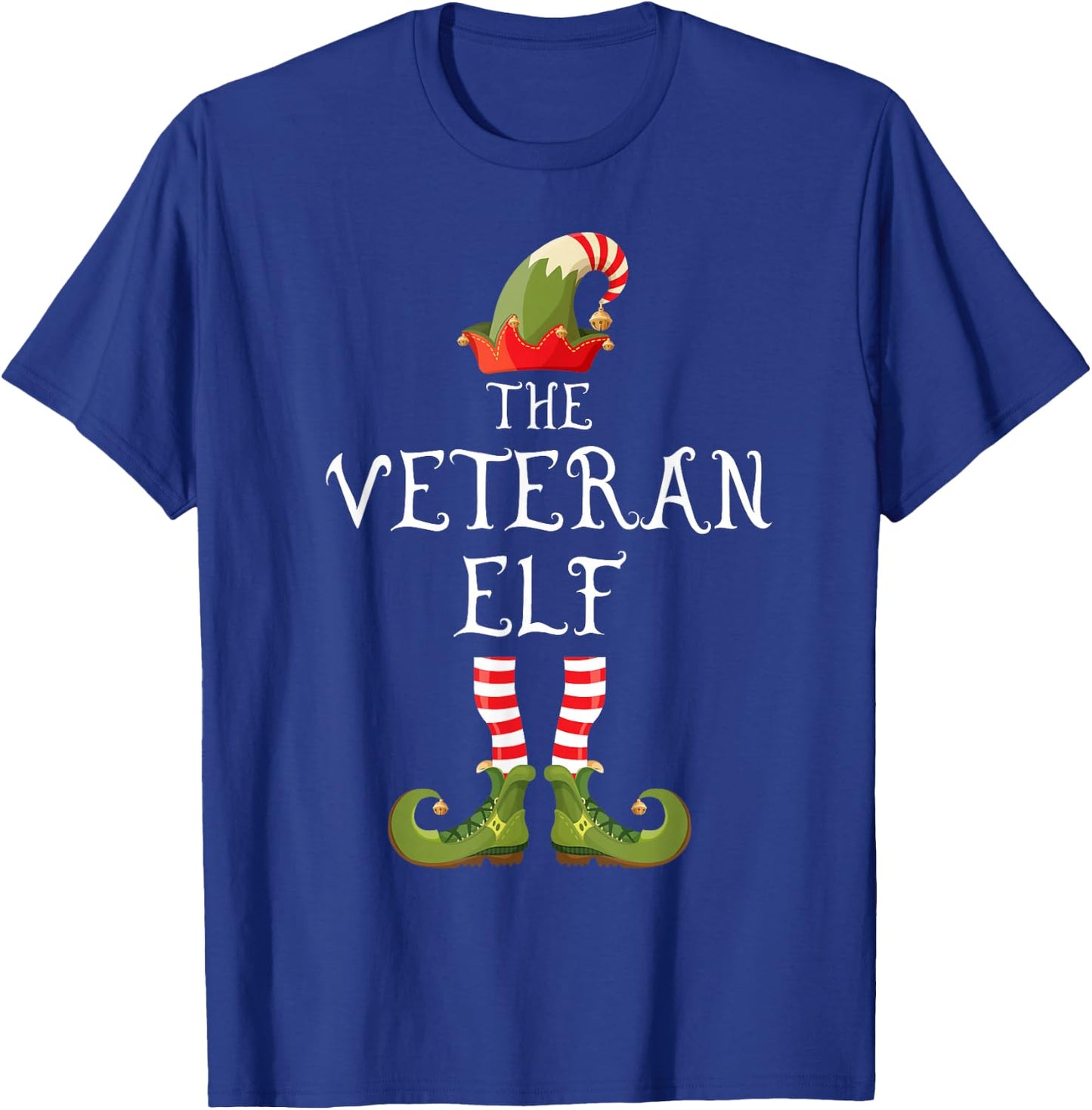 Veteran Elf Family Matching Group Christmas Us Army Veteran T-Shirt - T-Shirt | Royal
