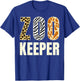 Zookeeper Zoo Animals Savanna Safari Funny Halloween Costume T-Shirt - T-Shirt | Royal