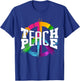 International Teach Peace Hippie Freedom Day T-Shirt - T-Shirt | Royal