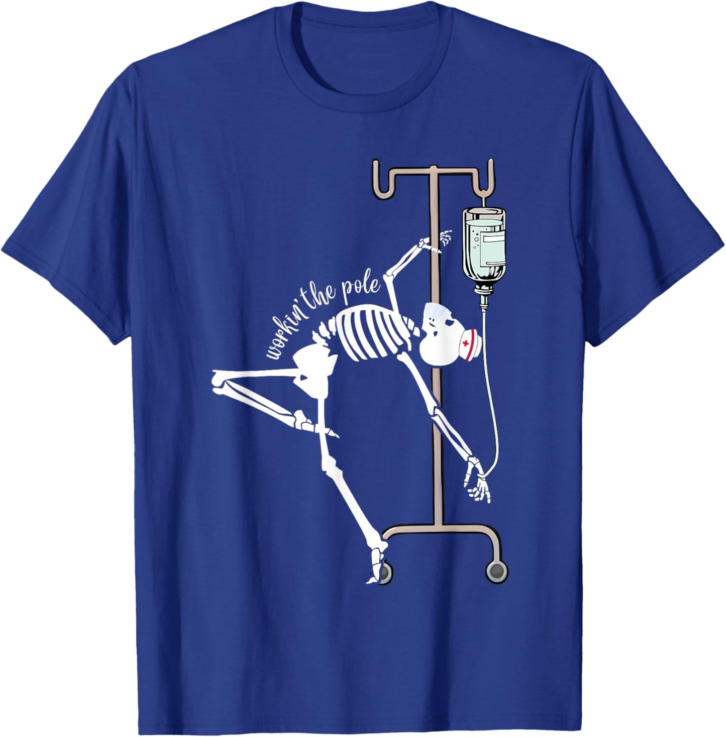Emergency Room Nurse RN Funny ICU Skeleton Nurse T-Shirt - T-Shirt | Royal