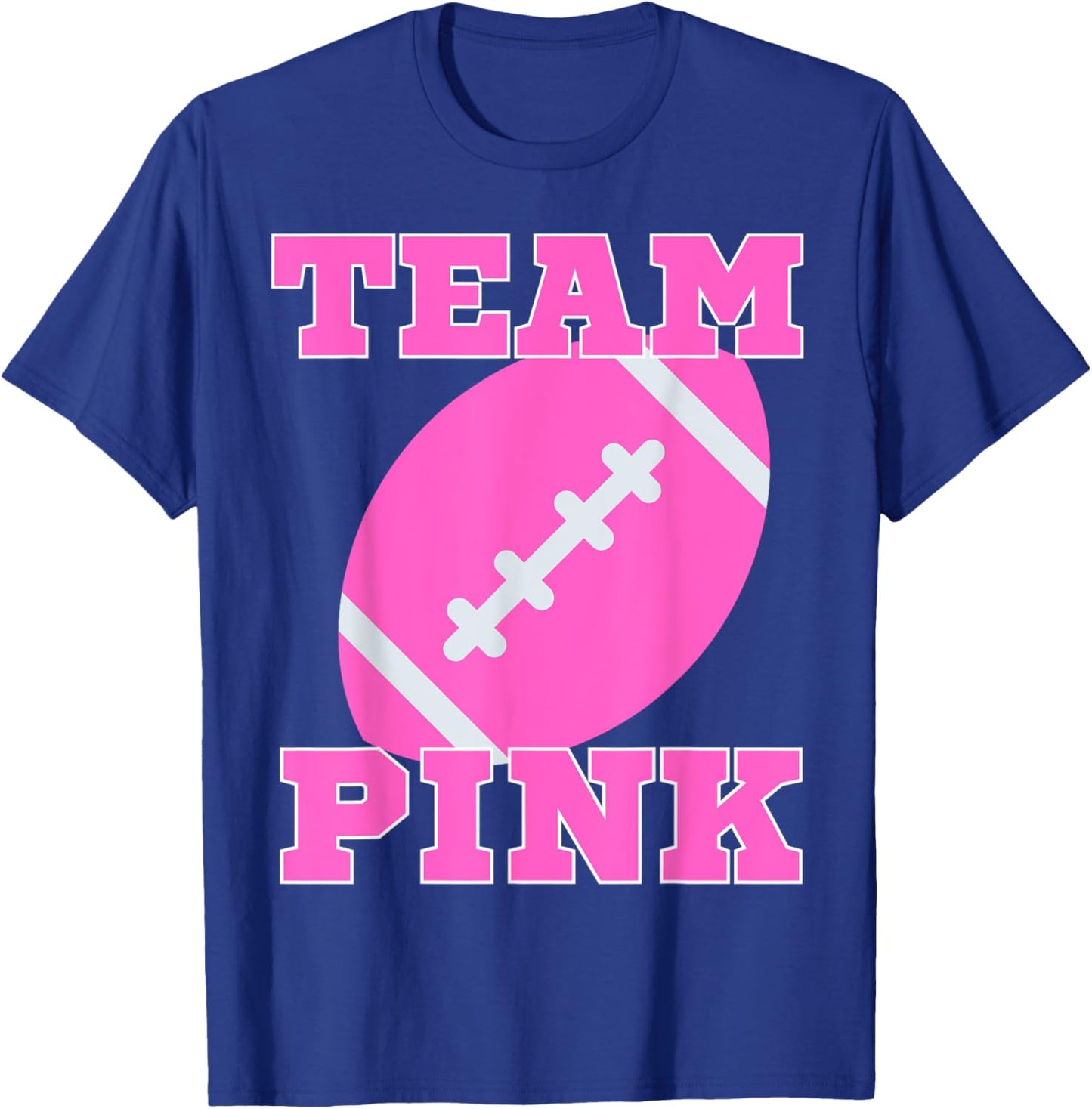 Gender Reveal TEAM GIRL Football T-Shirt - T-Shirt | Royal