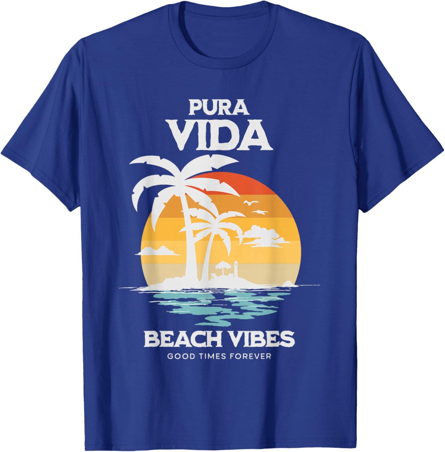 Pura Vida Surfing, Costa Rica, Surfing Pura Vida T-Shirt - T-Shirt | Royal