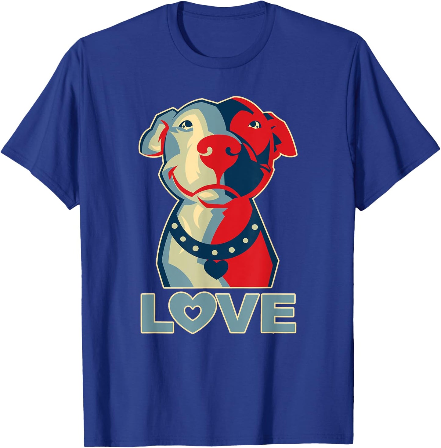 Pitbull Love Graphic T-Shirt - T-Shirt | Royal