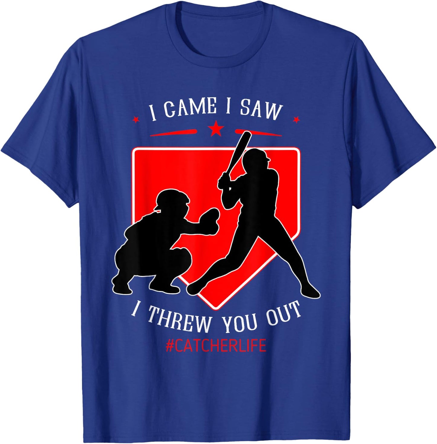 Softball Catcher Player Team Sport Ball Fielding Gloves Gift T-Shirt - T-Shirt | Royal