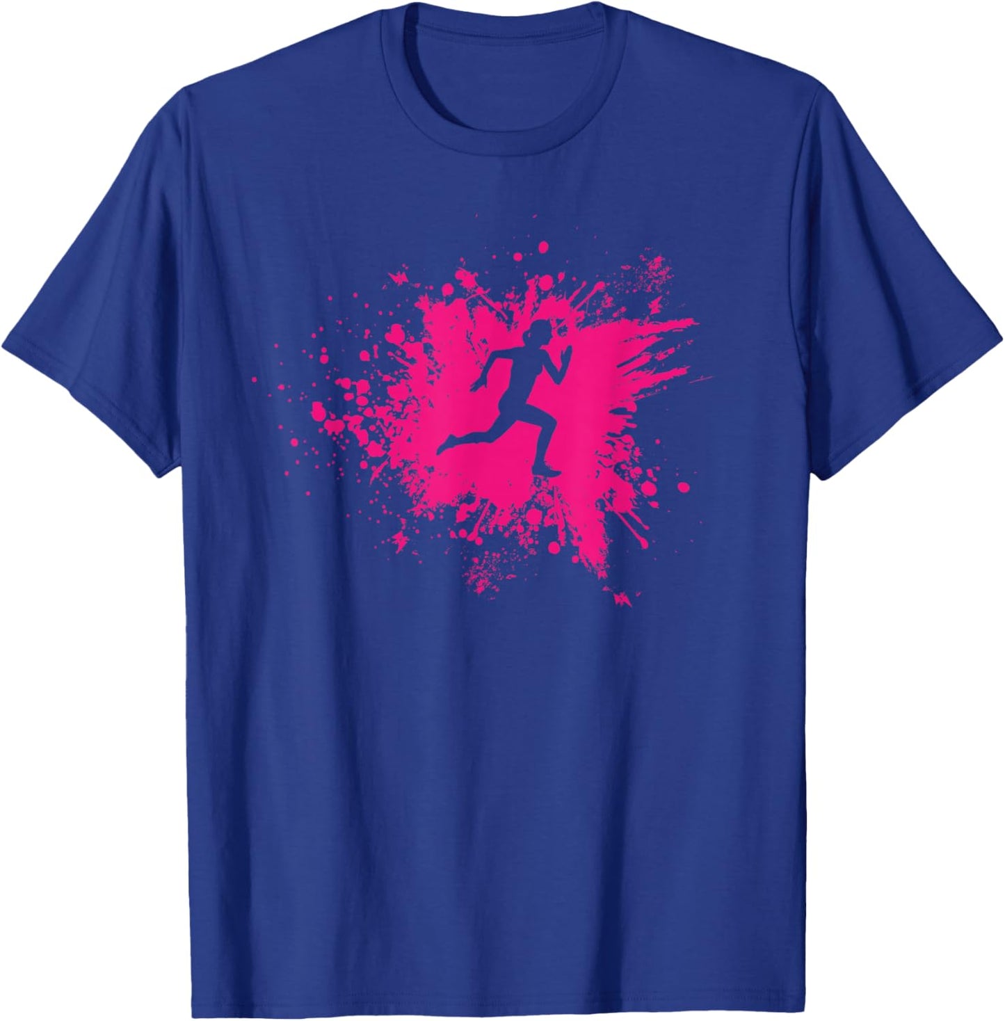 Running Girl Funny Runner T-Shirt - T-Shirt | Royal