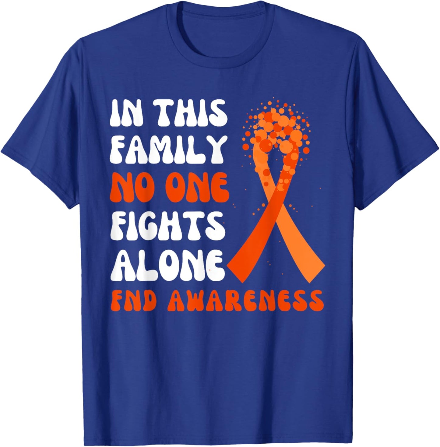 Functional Neurological Disorder Awareness FND Ribbon Family T-Shirt - T-Shirt | Royal