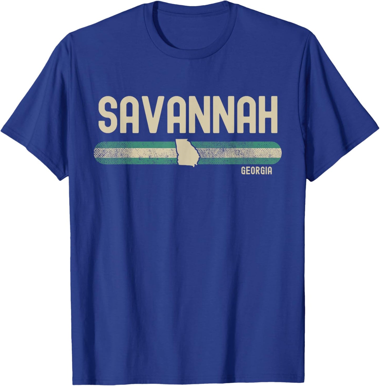 Savannah GA | Georgia | Travel & 80s Style T-Shirt - T-Shirt | Royal