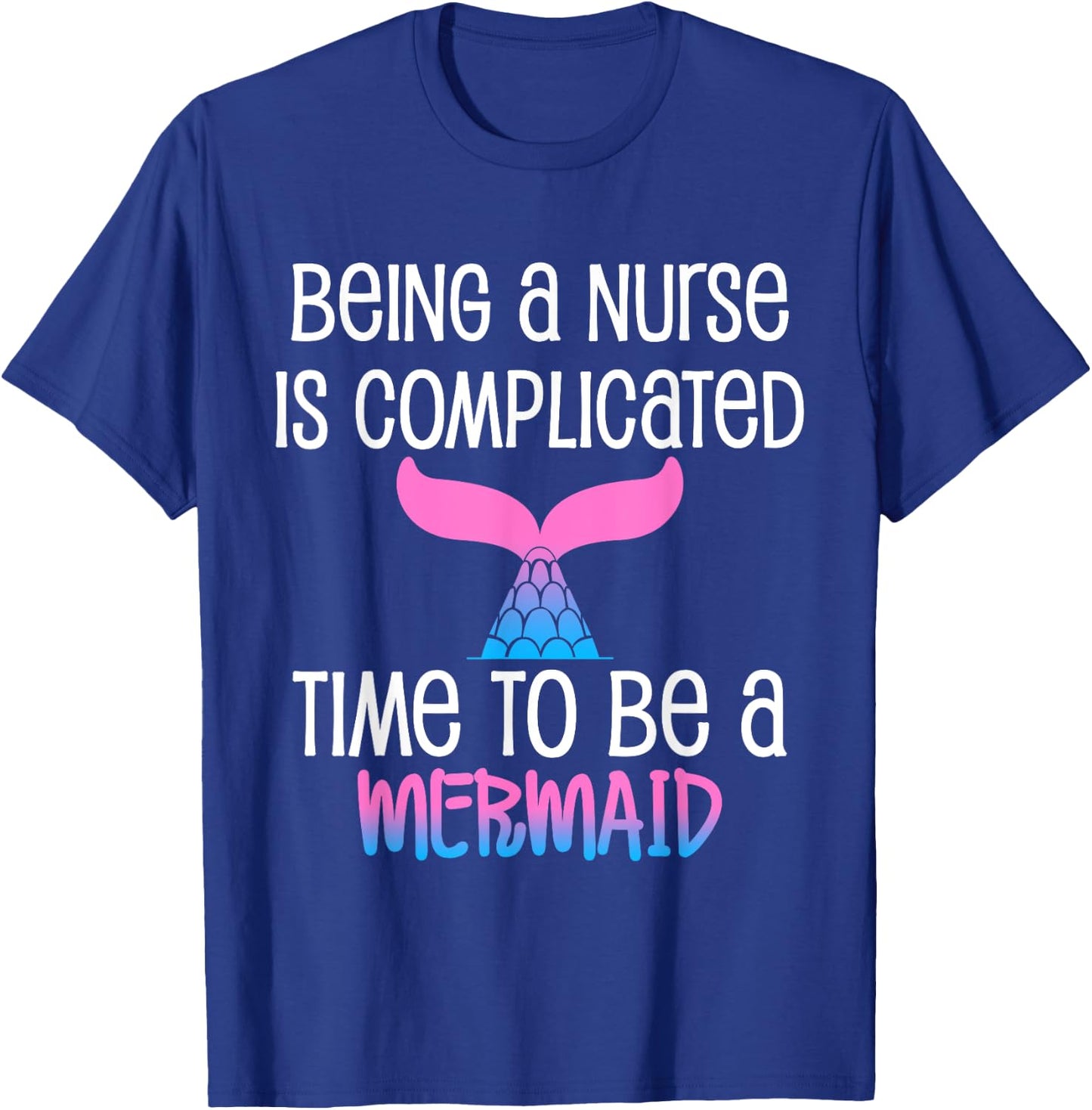 Cute School Nurse Shirt Mermaid Nurse T-Shirt - T-Shirt | Royal
