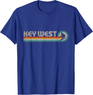 Retro Key West Florida Surfing Key West T-Shirt - T-Shirt | Royal