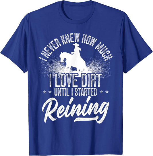 Sliding Stop Reining Horse Equestrian Western Riding T-Shirt - T-Shirt | Royal