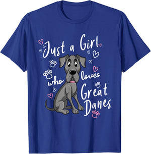 Funny Great Dane Dog Owner Pet Lover Puppy Women Kids Gift T-Shirt - T-Shirt | Royal