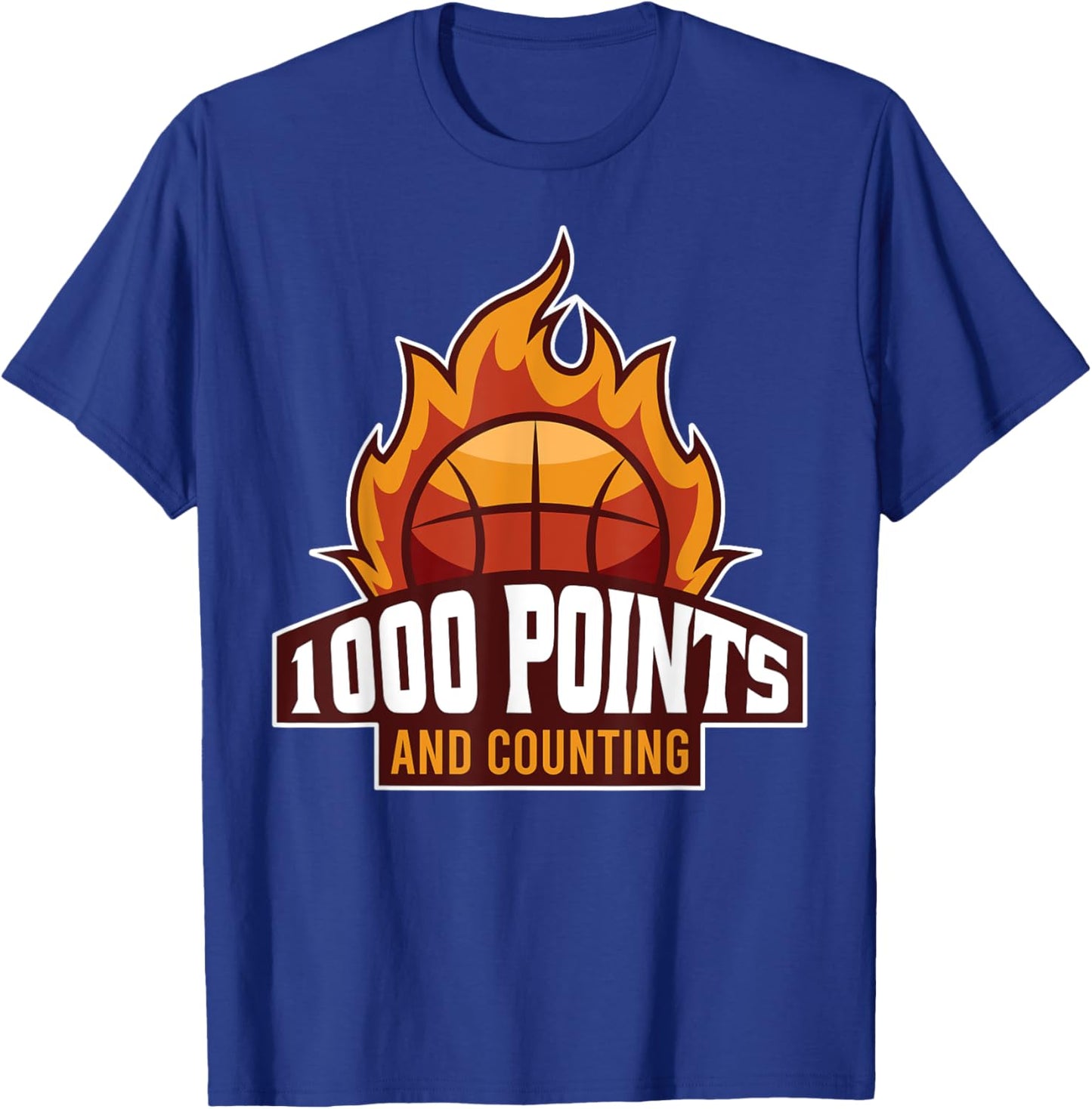 1000 Points Basketball Scorer High School Basketball Player T-Shirt - T-Shirt | Royal
