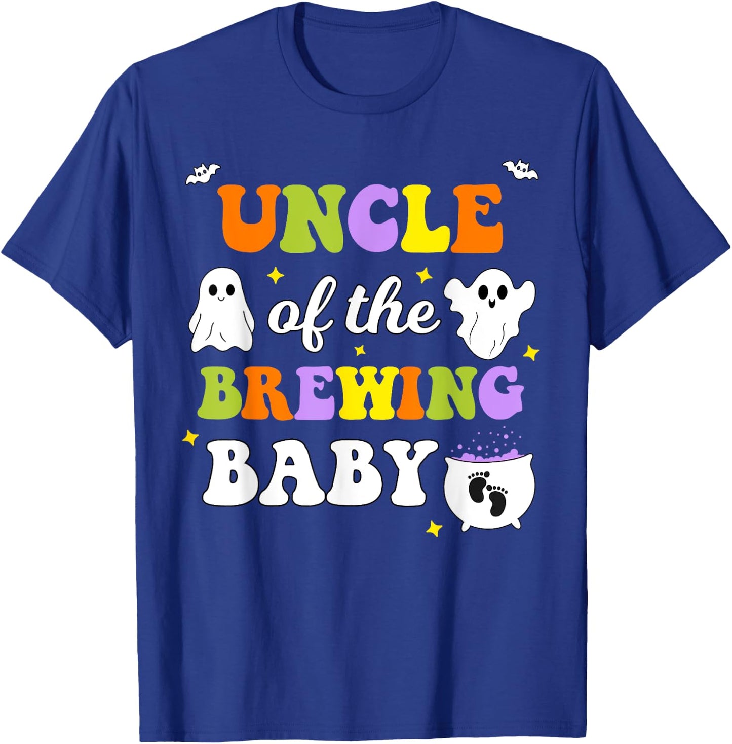 Uncle of the Brewing Baby Halloween Theme Baby Shower T-Shirt - T-Shirt | Royal