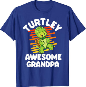 Turtley Awesome Grandpa Cute Turtle Totally Awesome Gift T-Shirt - T-Shirt | Royal