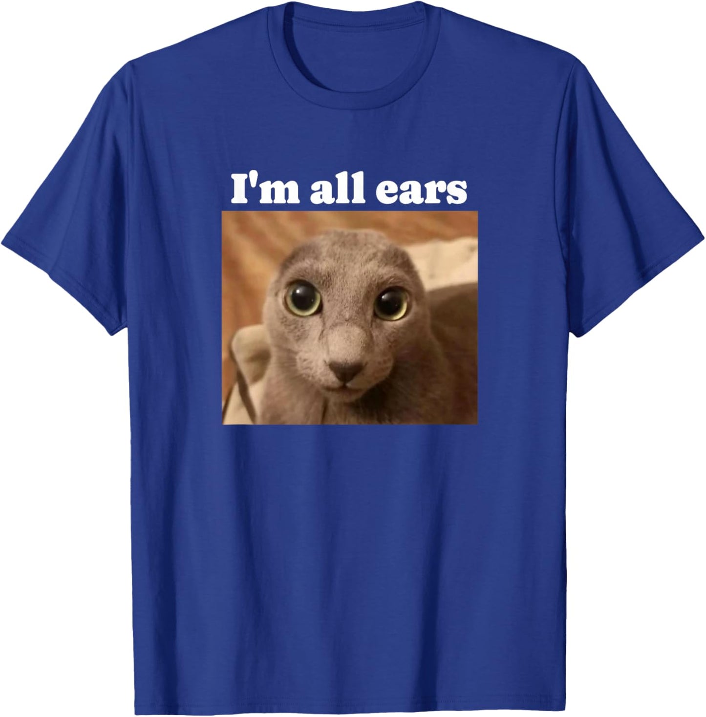 Funny no ears cat meme T-Shirt - T-Shirt | Royal