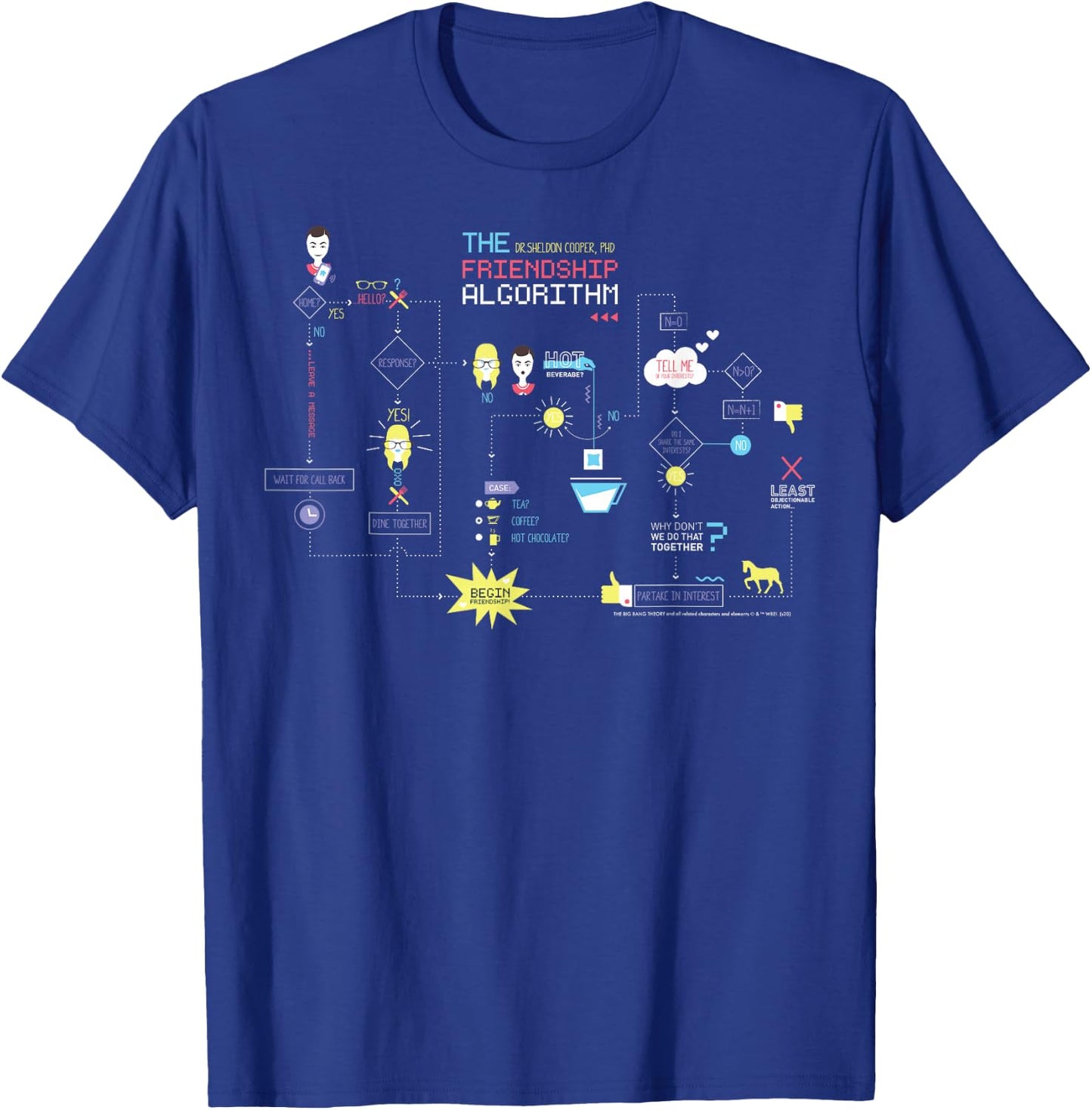 The Big Bang Theory Sheldon's Friendship Algorithm T-Shirt - T-Shirt | Royal