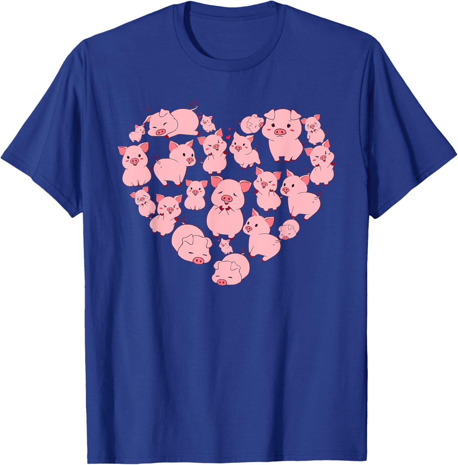 Cool Pig Art Girls Unique Pig Animal Pig Lover T-Shirt - T-Shirt | Royal