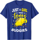 Just A Girl Who Loves Budgies Parakeet Budgerigar Girls Gift T-Shirt - T-Shirt | Royal