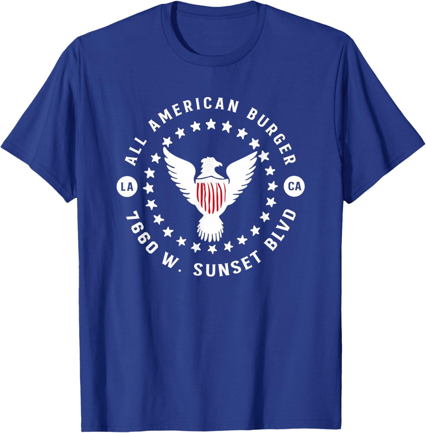 All American Burger Los Angeles, CA Vintage Restaurant T-Shirt - T-Shirt | Royal