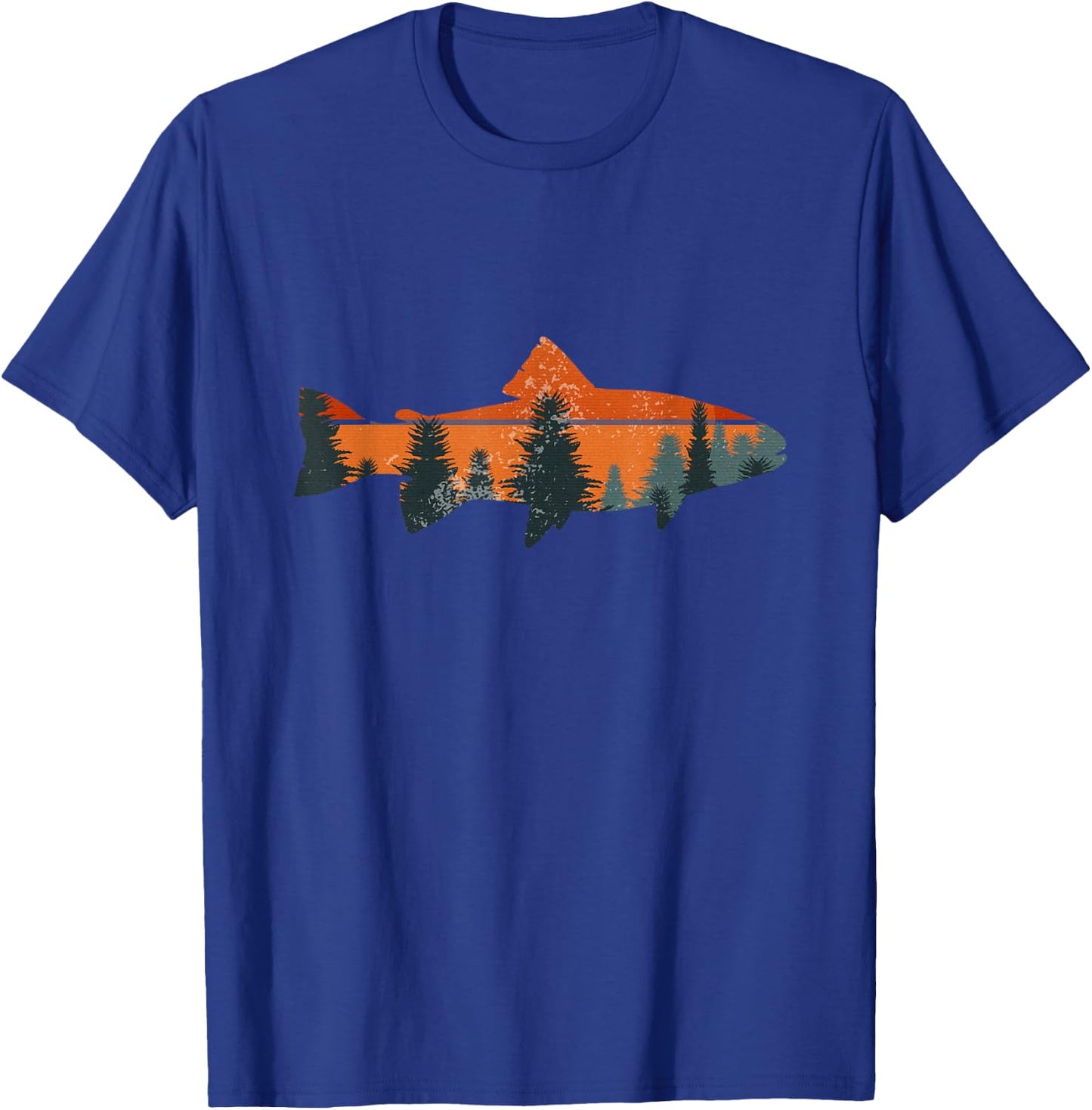 Trout Fly Fishing Nature Outdoor Fisherman Gift Small T-Shirt - T-Shirt | Royal