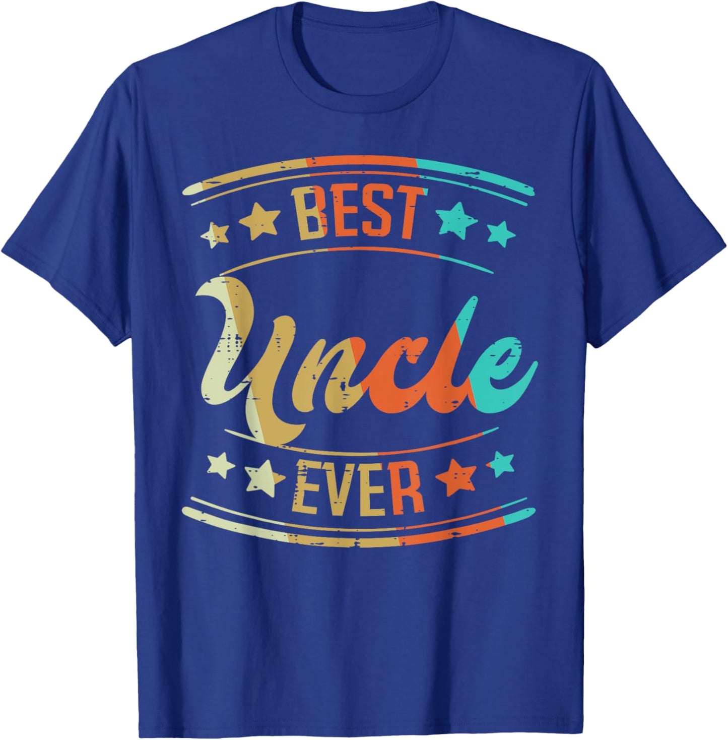 Fathers Day Best Uncle Ever Retro Family Brother Dad Men T-Shirt - T-Shirt | Royal