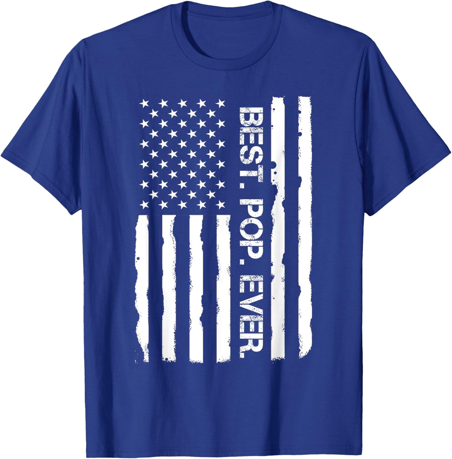 Father`s Day Shirt Best Pop Ever American Flag Vintage Men T-Shirt - T-Shirt | Royal